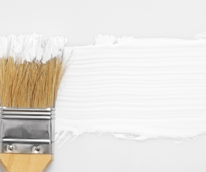 White Paint on Paint Brush