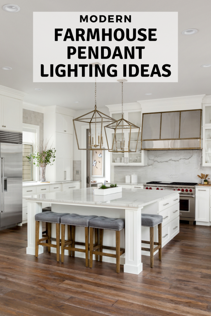 farmhouse style kitchen island lighting