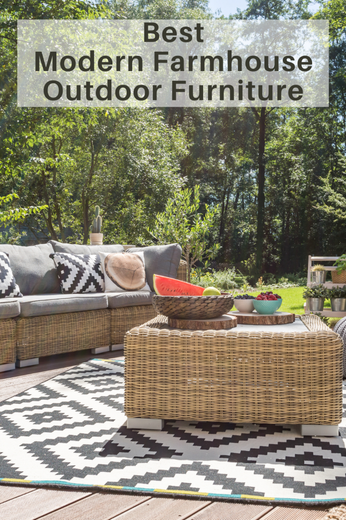 Best Modern Farmhouse Outdoor Furniture - seating area on a patio