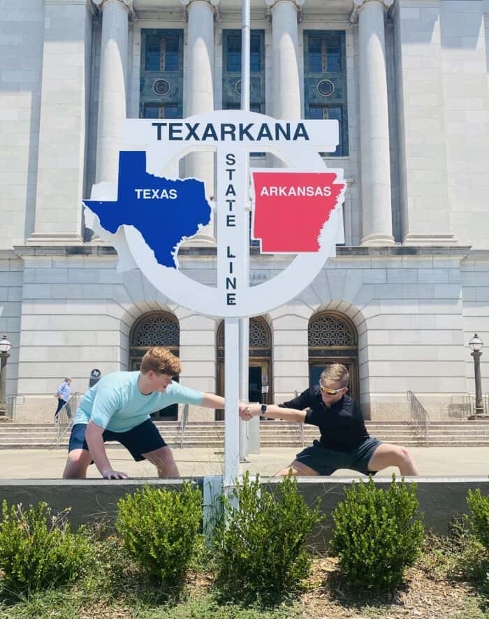 Texarkana - border of Texas and Arkansas