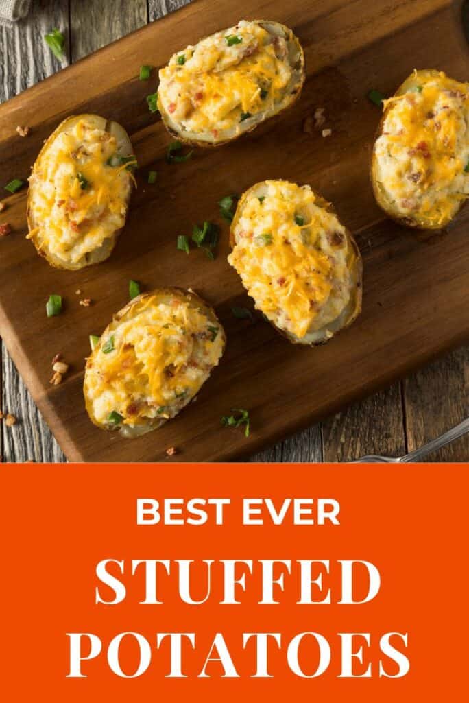 favorite holiday meals - stuffed potatoes with chives
