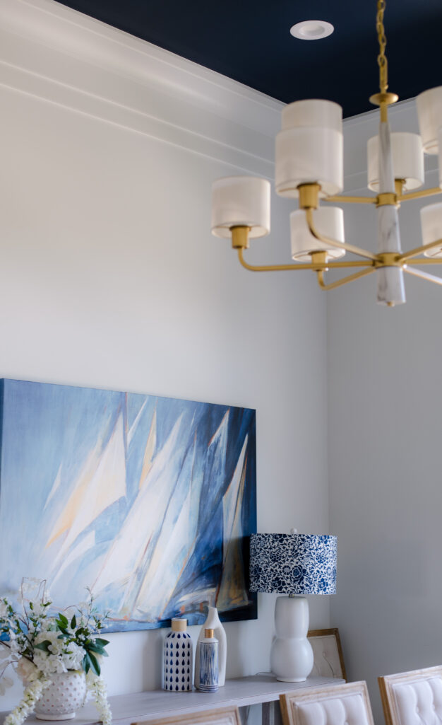 blue naval ceiling decor